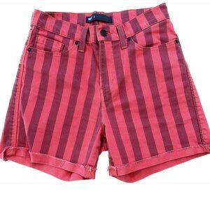 Levi Strauss red stripe denim shorts